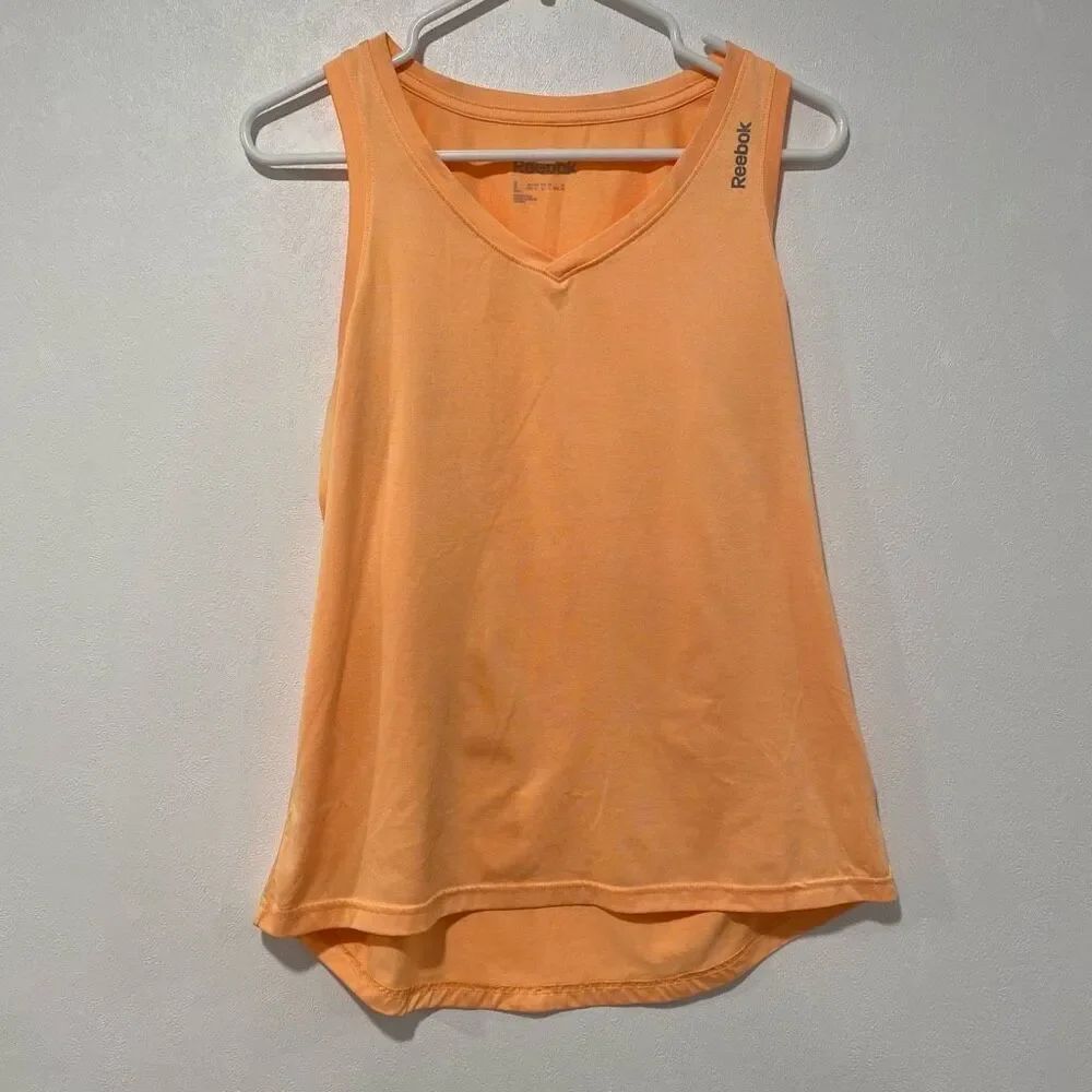 Reebok Peach Orange Racerback Tank Top – Size L